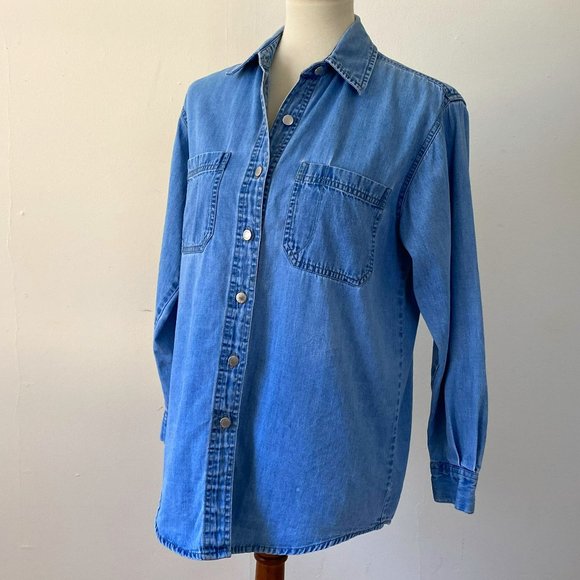St. John's Bay Denim Collection Button-Up Shirt size S - Picture 2 of 16